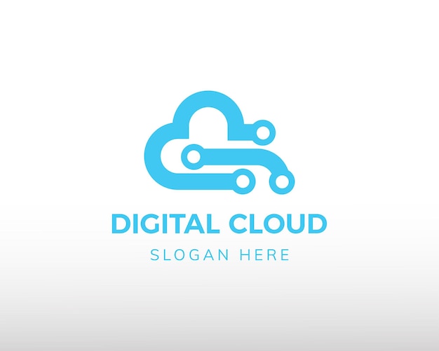 Logo de tecnologia de nuvem logotipo de nuvem criativa logotipo de nuvem digital