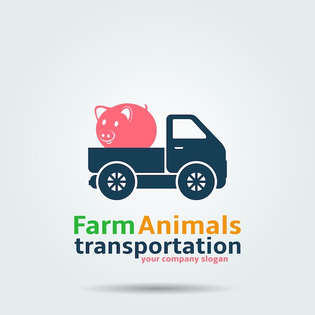 Logo de transporte de animais de fazenda
