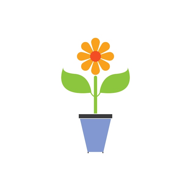 Logo de vaso de flores