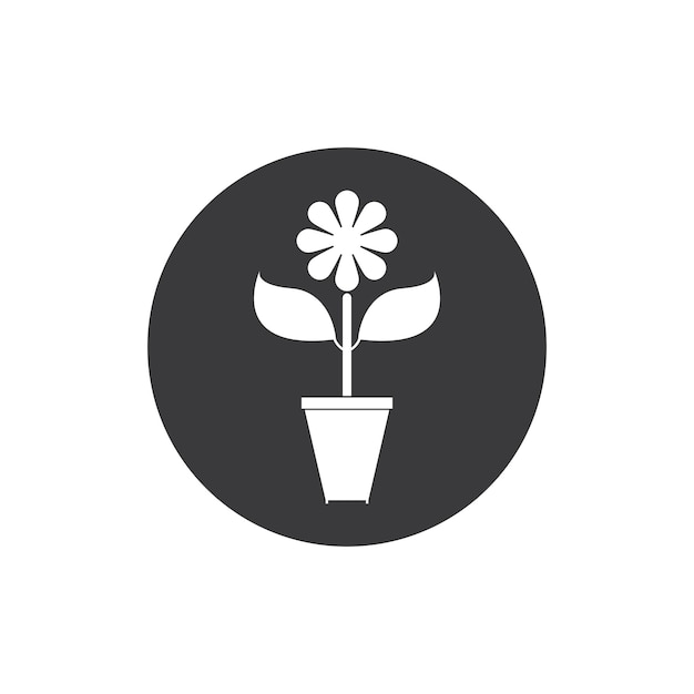 Logo de vaso de flores