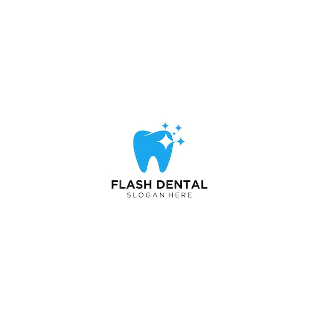Vetor logo dental flash