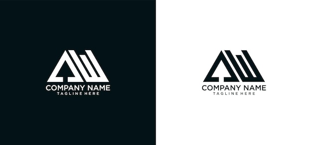 Logo design inicial aw