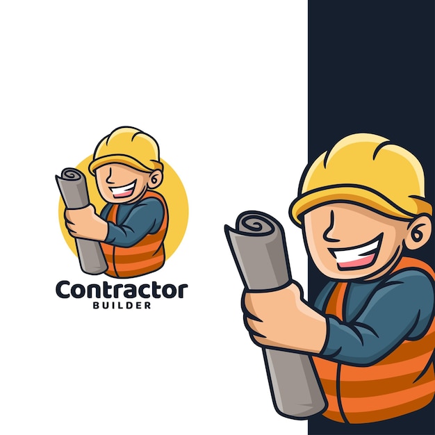 Logo do cartoon contractor