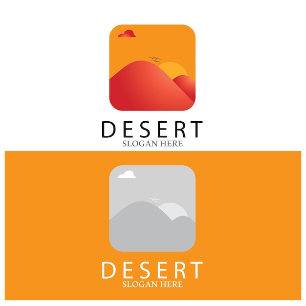 Logo do deserto e modelo vetorial