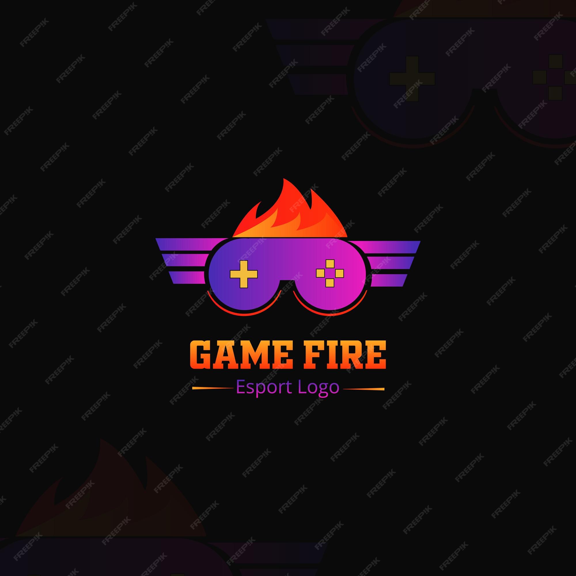 jogos fogo nuvem forma conceito logotipo ícone projeta vetor. game pad com  fogo para logotipo de jogos 13216324 Vetor no Vecteezy