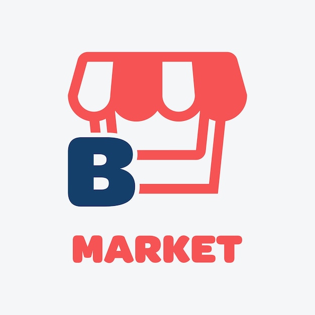 Vetor logo do mercado alfabeto b