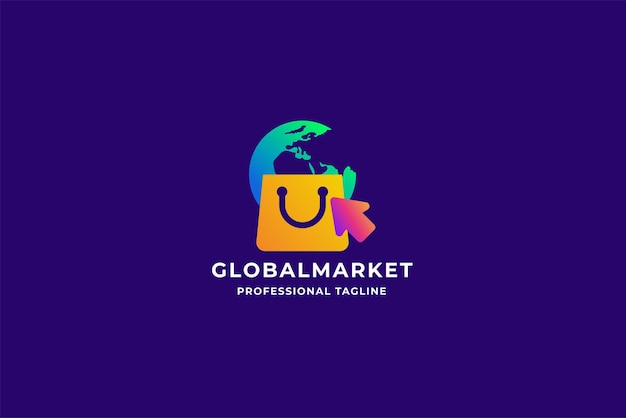 Vetor logo do mercado global