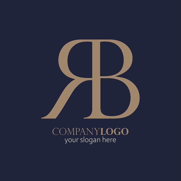 Logo elegante monograma RB