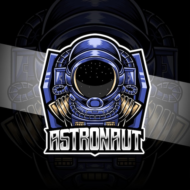 Logo esport personagem astronout