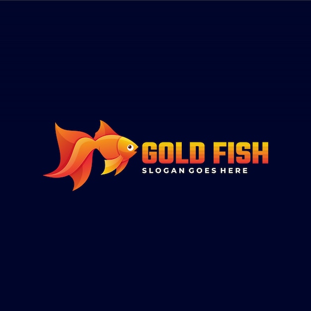 Logo goldfish gradiente estilo colorido.