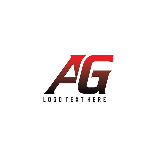 Vetor logo gradient letter ag, logotipo ag, ag, logotipo monograma ag, logotipo criativo, letras iniciais ag