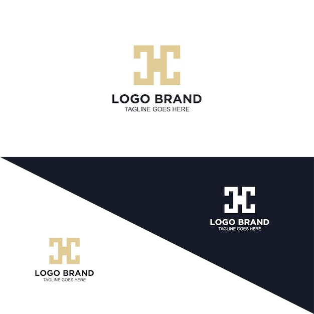 Logo H branding negócio imobiliário profissional design