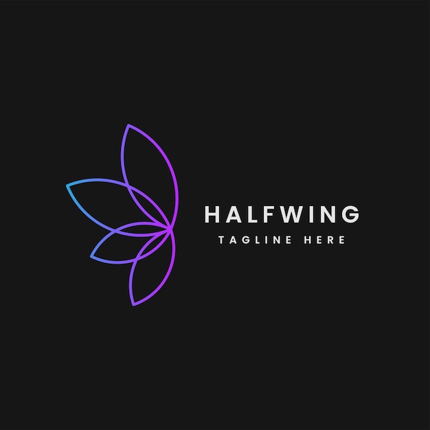 Logo halfwing, wing logo, wing logo