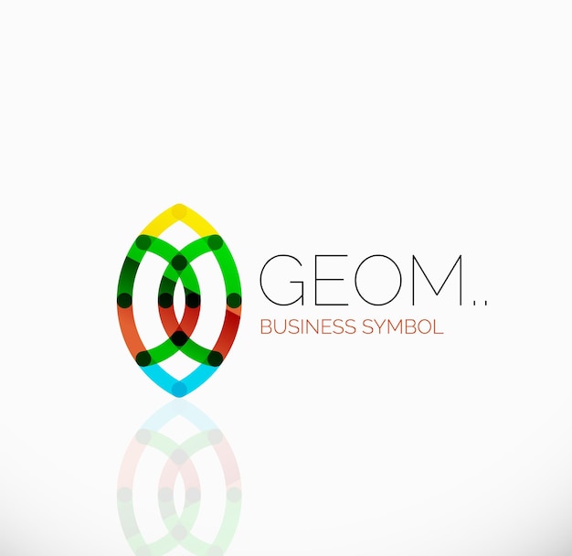 Logo ícone geométrico abstrato linear