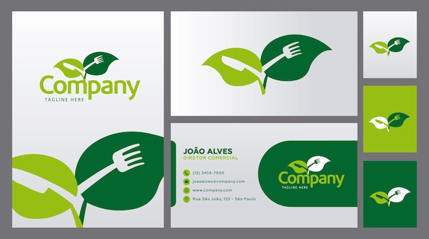 Logo identidade visual para empresa de alimentação vegana