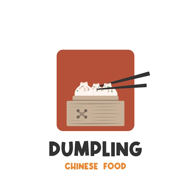 Logo ilustração vector dumpling dim sum har gow hakau