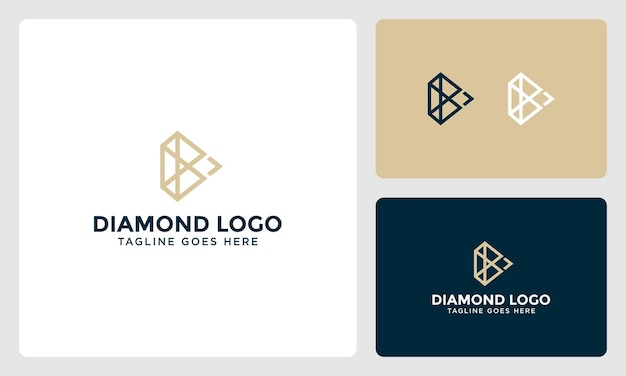 Logo iniciais b diamante