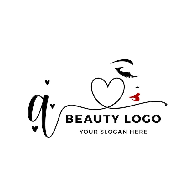 Logo inicial da letra A Logo de beleza