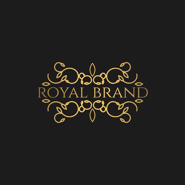 Logo luxury com cor dourada