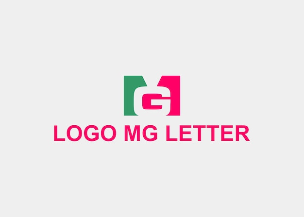 Vetor logo mg carta nome da empresa