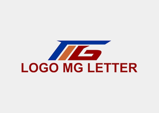 Vetor logo mg carta nome da empresa