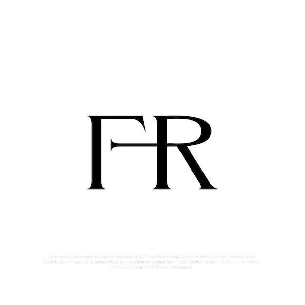 Logo monograma elegante FR