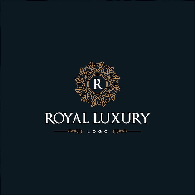 Logo ornamental de luxo real