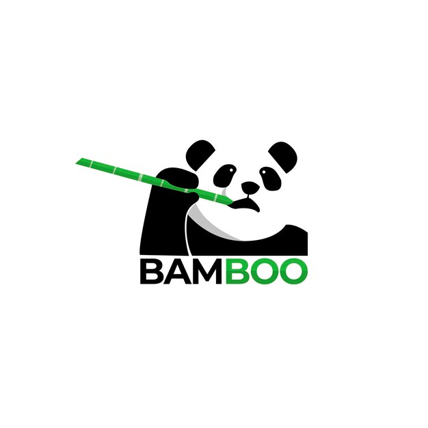 Vetor logo panda bambu