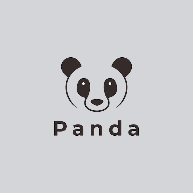 Logo panda fofo