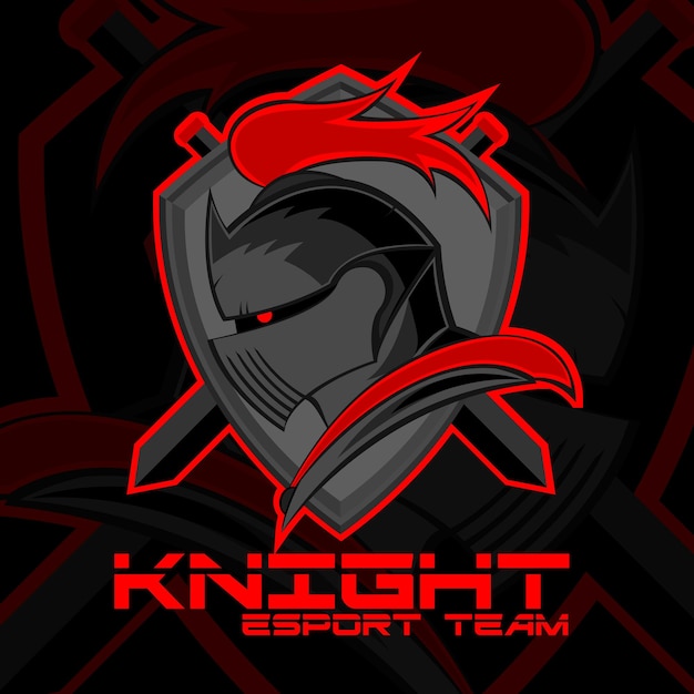 Vetor logo para esport team red black knight