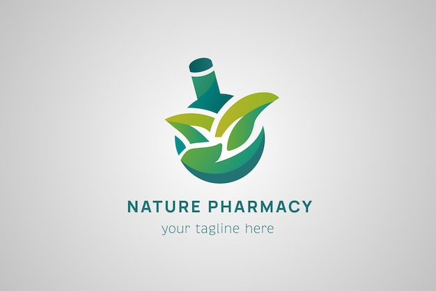 Vetor logo para farmácia da natureza
