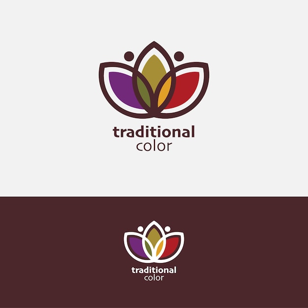 Vetor logo para uma empresa de cores tradicionais