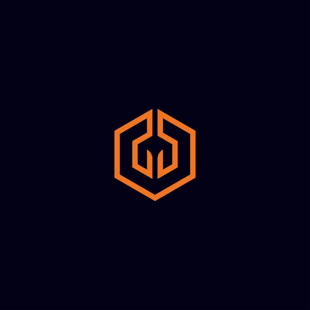 Vetor logo polygons orange identidade corporativa móvel e empresa de engenharia de desenvolvimento de tecnologias