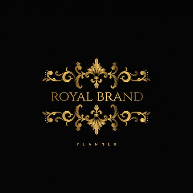 Logo premium de luxo com dourado