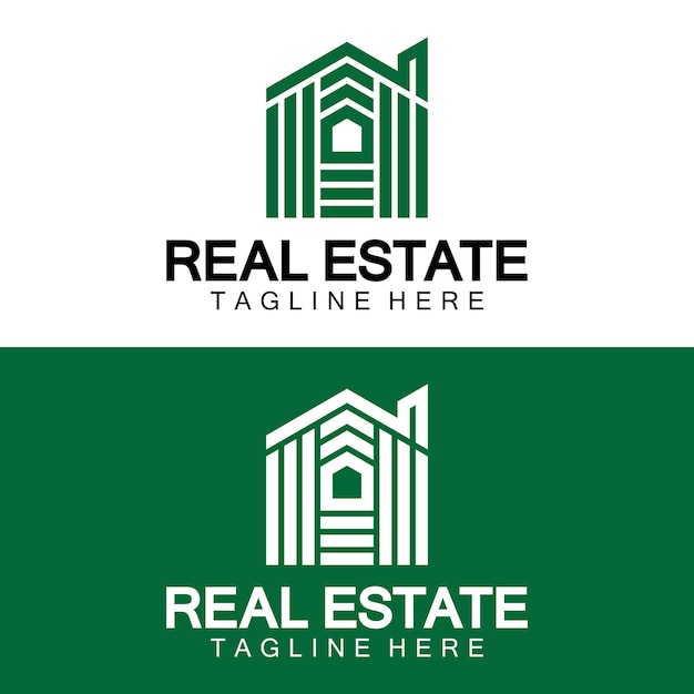 Logo real estate vector logo design template for property ilustração imobiliária com linha de ícone de casa conceito minimalista