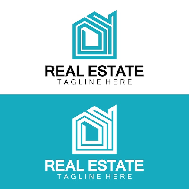 Logo real estate vector logo design template for property ilustração imobiliária com linha de ícone de casa conceito minimalista