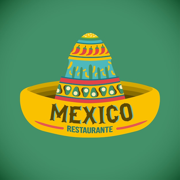 Vetor logo restaurante mexican food