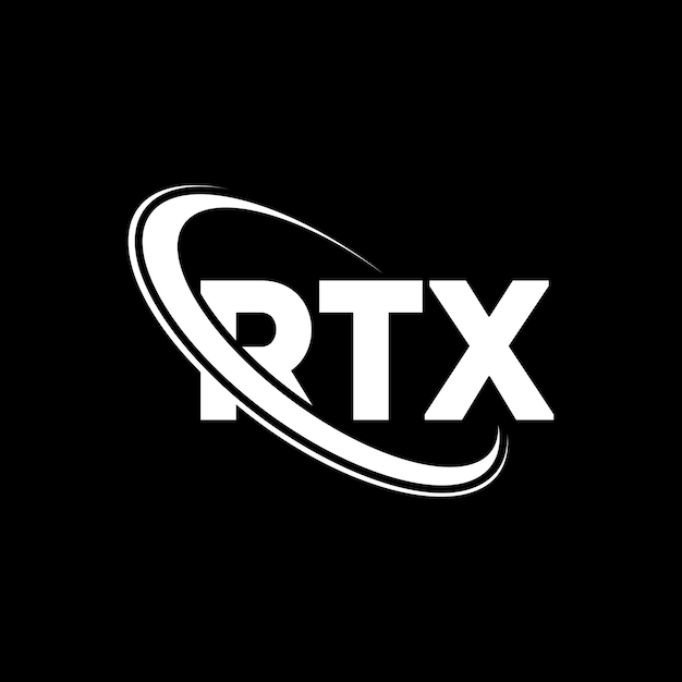 Vetor logo rtx letra rtx letra logo design iniciais logo rtx ligado com círculo e maiúsculas monograma logo rtx tipografia para negócios de tecnologia e marca imobiliária