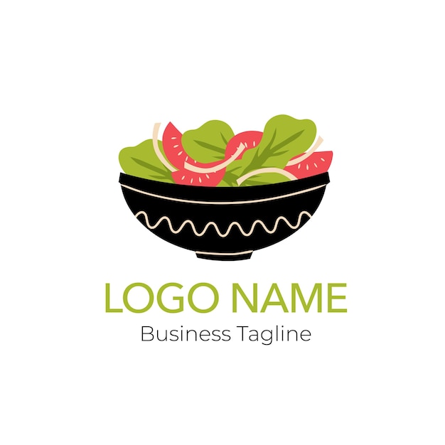 Vetor logo salad healthy food design business template collection