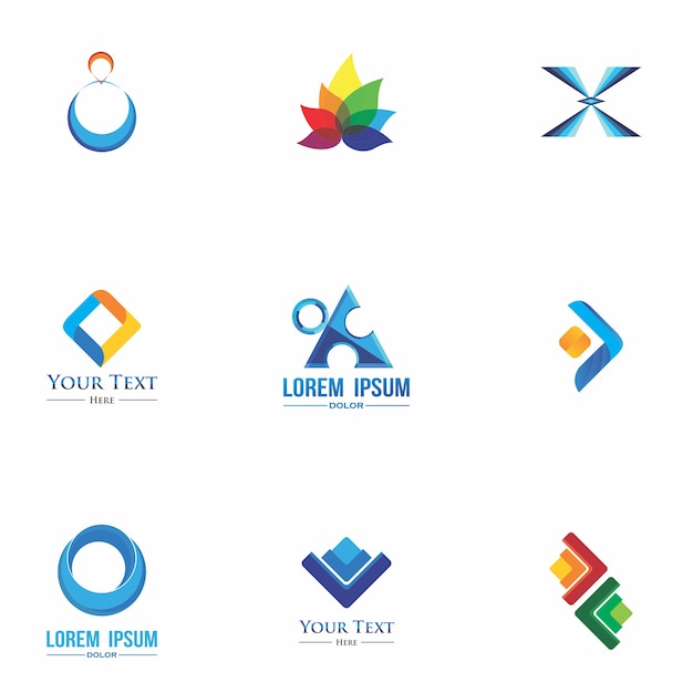 Logo set for business