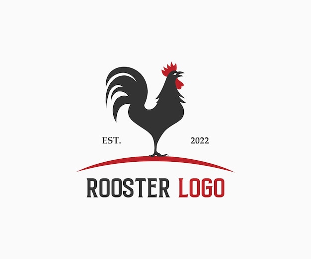 Logo simple modern rooster para o seu negócio