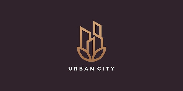 Logo urbano com conceito verde criativo