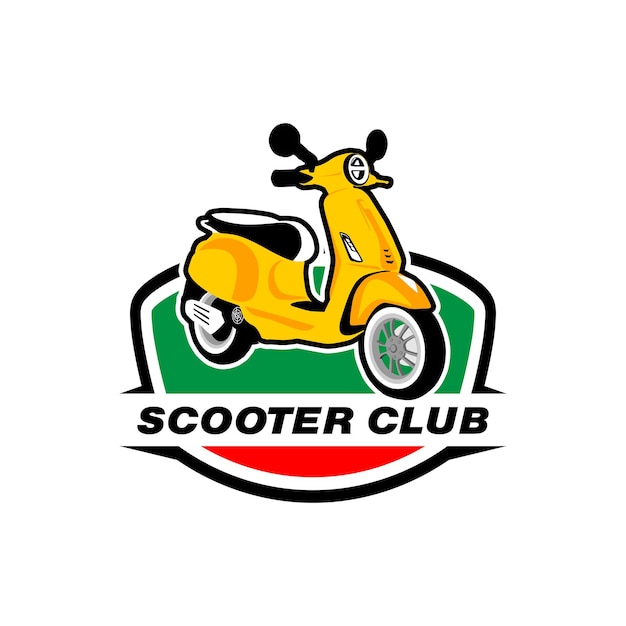 Vetor logo vector motocicleta scooter vespa