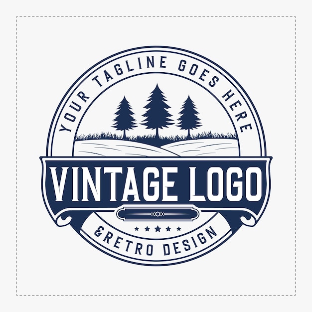 Vetor logo vintage retrô da fazenda logotipo vintage logotipo da empresa