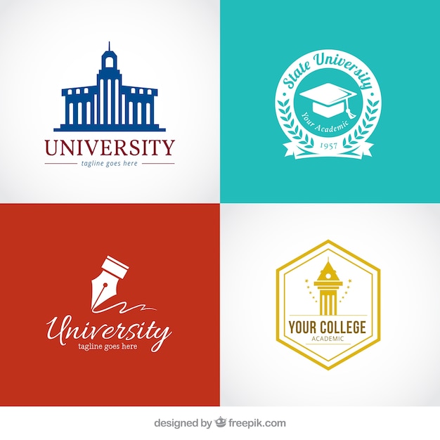 Logos à moda para universidade