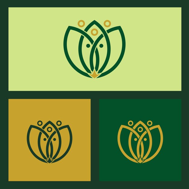 Vetor logos de elefantes de flores