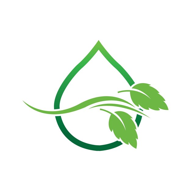 Vetor logos do vetor de elemento de natureza ecologia de folhas de árvore