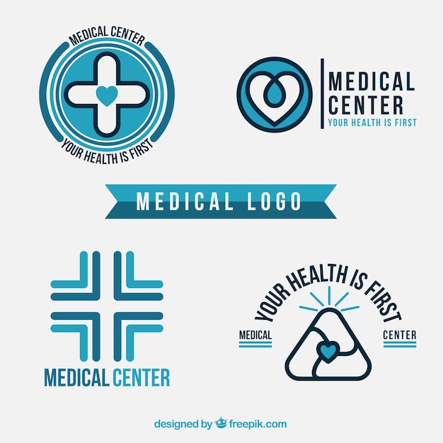 Logos médico azul