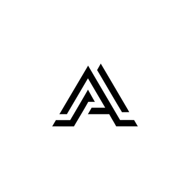 Logotipo aa, um design de logotipo de letra