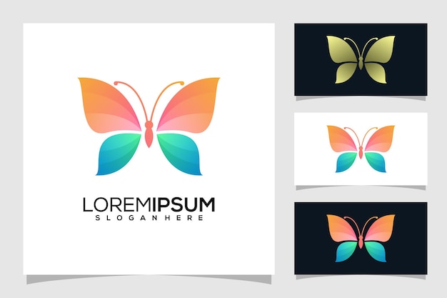 Logotipo abstrato borboleta